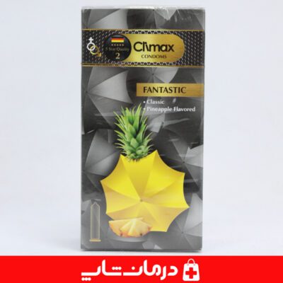 نمای-زاویه-دار-جعبه-کاندوم-کلایمکس-ساده-طعم-دار-با-طرح-آناناس-برای-پخش-نمایندگی