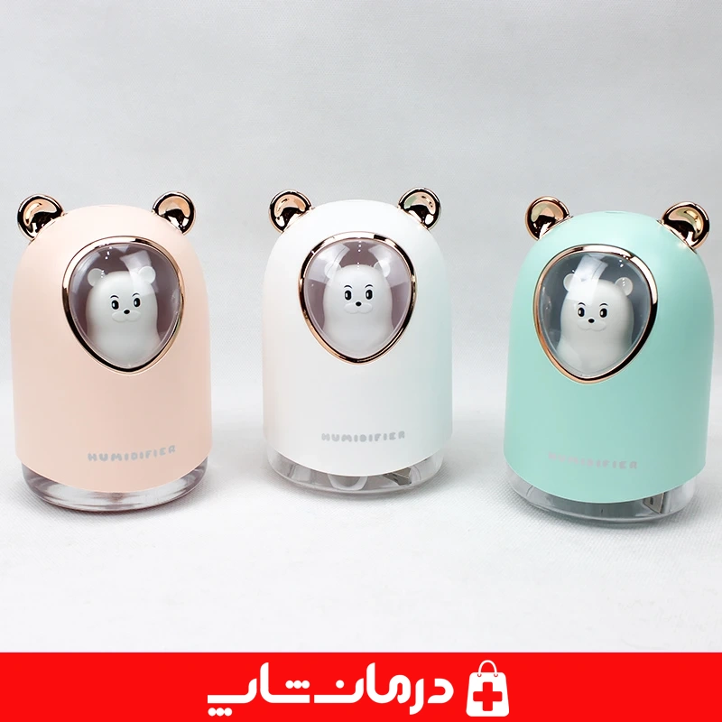 روطوبت ساز و بخور سرد mengchong x6 حجم 300ml رنگ سبز بخور سرد گربه ای کوچک کالا پزشکی 16