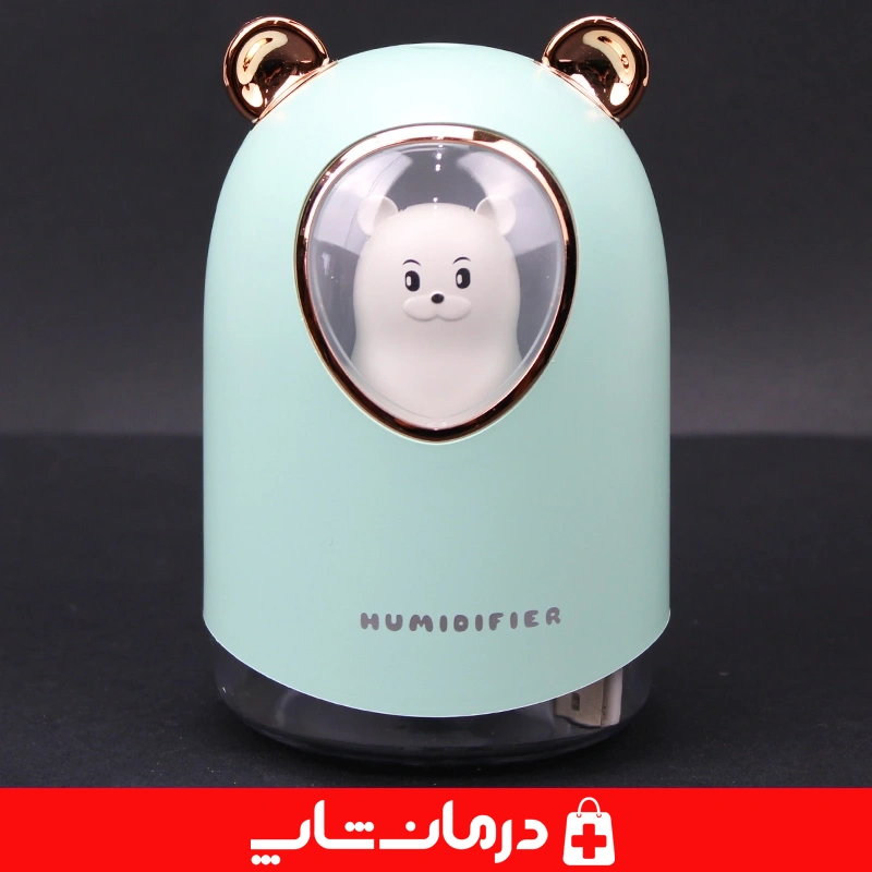 روطوبت ساز و بخور سرد mengchong x6 حجم 300ml رنگ سبز بخور سرد گربه ای کوچک کالا پزشکی 17