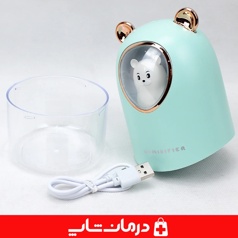روطوبت ساز و بخور سرد mengchong x6 حجم 300ml رنگ سبز بخور سرد گربه ای کوچک کالا پزشکی 24