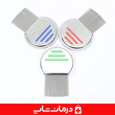 شانه-شپش-گیر-استیل-2MD-نمای-نزدیک-دندانه-فشرده-ضد-زنگ-خرید-عمده-قیمت-همکار