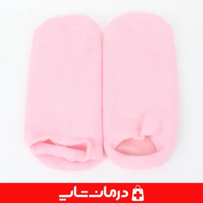 پوشش-نرم-پارچه-ای-خارجی-در-جوراب-سیلیکونی-spa-دکتر-لوکس-آرامش-پا-در-شب