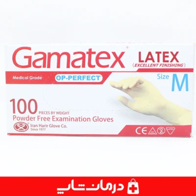 دستکش-لاتکس-گاماتکس-gamatex-دستکش-معاینه-لاتکس-سایز-m-بسته-100-عددی-اورجینال
