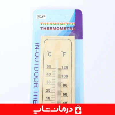 دماسنج-دیواری-چوبی-silver-با-نمایش-فارسی-و-فارنهایت-در-اندازه-بزرگ