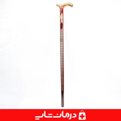 عصای چوبی مدل هخامنش-ورساچ-طرح-هخامنشی-قهوه‌ای-سالمندان